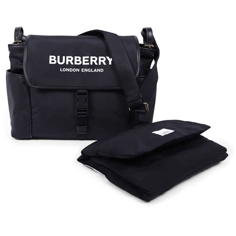 burberry changing bag black|Burberry sleepsuit.